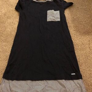 Náutica size XS dress navy blue and white